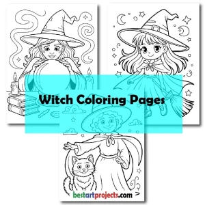 Witch Coloring Pages