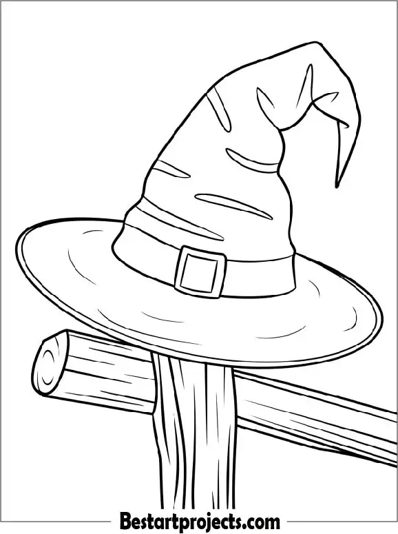 Witch Hat Coloring Page